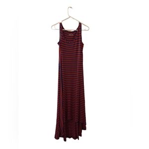 Vineyard Vines Stripe Scoop Neck High-Low Knit Maxi‎ Dress Sleeveless Size Small